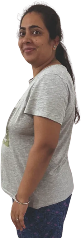 After: the same client side view after following their nutrition plan